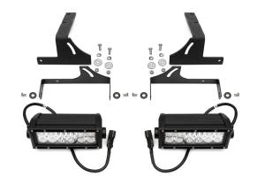 Z381421 | ZROADZ Rear Bumper LED Bracket to mount (2) 6 Inch Straight Light Bar (2015-2019 Silverado, Sierra 2500 HD, 3500 HD Diesel)