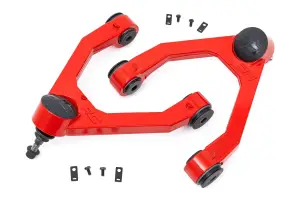 7546RED | Rough Country Forged Upper Control Arms For Chevrolet Blazer/Tahoe/K1500 / GM K1500/Yukon | 1988-1999 | 2-3 Inch Lift, Red