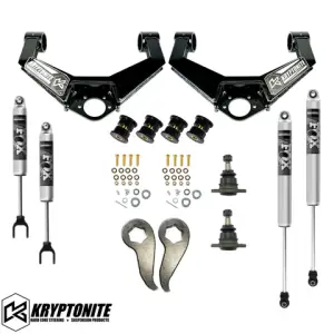 Kryptonite - KR11STAGE3FOX | Kryptonite Stage 3 Leveling Kit / Fox Shocks (2011-2019 Silverado, Sierra 2500 HD, 3500 HD) - Image 1