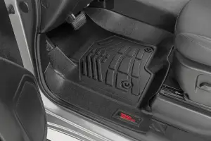 Rough Country - SM21612 | Rough Country Sure Fit Floor Mats For Crew Cab Chevrolet Silverado / GMC Sierra 1500/2500 HD/3500HD (2019-2025) | Front Bucket Seats, Cover First & Second Row - Image 4