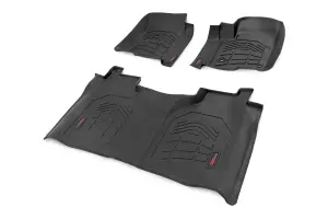 Rough Country - SM21612 | Rough Country Sure Fit Floor Mats For Crew Cab Chevrolet Silverado / GMC Sierra 1500/2500 HD/3500HD (2019-2025) | Front Bucket Seats, Cover First & Second Row - Image 2