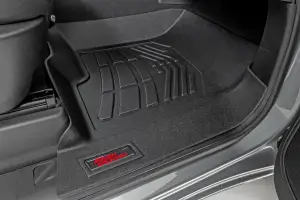 Rough Country - SM21612 | Rough Country Sure Fit Floor Mats For Crew Cab Chevrolet Silverado / GMC Sierra 1500/2500 HD/3500HD (2019-2025) | Front Bucket Seats, Cover First & Second Row - Image 7