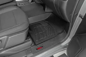 Rough Country - SM21612 | Rough Country Sure Fit Floor Mats For Crew Cab Chevrolet Silverado / GMC Sierra 1500/2500 HD/3500HD (2019-2025) | Front Bucket Seats, Cover First & Second Row - Image 10
