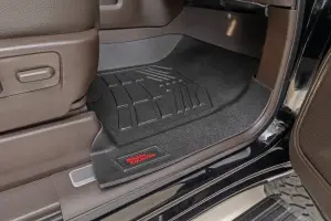 Rough Country - SM21612 | Rough Country Sure Fit Floor Mats For Crew Cab Chevrolet Silverado / GMC Sierra 1500/2500 HD/3500HD (2019-2025) | Front Bucket Seats, Cover First & Second Row - Image 11