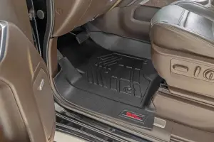 Rough Country - SM2161 | Rough Country Sure Fit Floor Mats For Chevrolet Silverado / GMC Sierra 1500/2500 HD, 3500 HD (2019-2015) | First Row, Seat Style Bucket Seats - Image 7