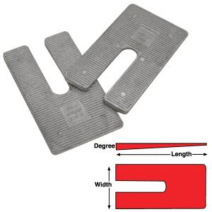 SPC Performance - 10432 | SPC Performance Alignment Shim Aluminum Alloy | Length - 5", Width - 2.5", Degree - 2.0, 6 Shims - Image 1