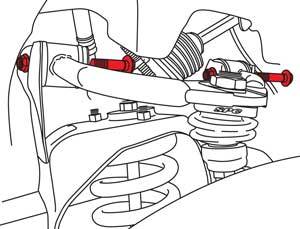 SPC Performance - 21035 | SPC Performance Upper Control Arm Bolt And Nut Hardware For Nissan Frontier | Pair - Image 2