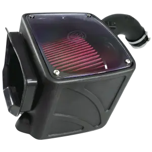 S&B Filters - 75-5101 | S&B Filters Cold Air Intake (2001-2004 Silverado, Sierra 6.6L LB7 Duramax) Cotton Cleanable Red - Image 4