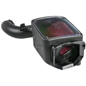 S&B Filters - 75-5101 | S&B Filters Cold Air Intake (2001-2004 Silverado, Sierra 6.6L LB7 Duramax) Cotton Cleanable Red - Image 5