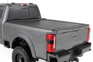 46220651 | Rough Country Retractable Bed Cover (2017-2024 F250, F350 Super Duty 2WD/4WD | 6'10" Bed)