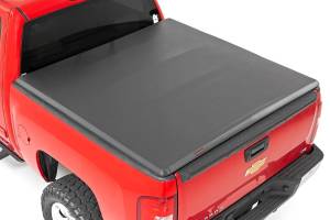 41207550 | Rough Country Soft Tri-Fold Bed Cover (2007-2013 Silverado, Sierra 1500 2WD/4WD | 5'9" Bed)