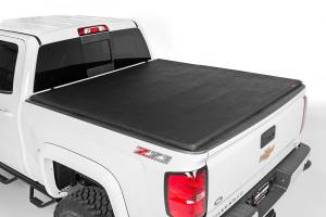 41288650 | Rough Country Soft Tri-Fold Bed Cover (1999-2006 Silverado, Sierra 1500 2WD/4WD | 6'7" Bed)