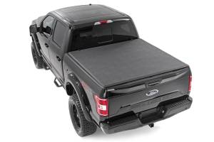 41521550 | Rough Country Soft Tri-Fold Bed Cover (2021-2024 F150 Pickup 2WD/4WD | 5'7" Bed)