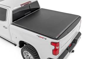 Rough Country - 42120580 | Rough Country Soft Roll Up Bed Cover (2019-2025 Silverado, Sierra 1500 2WD/4WD 5'10" Bed | Short Bed) - Image 2