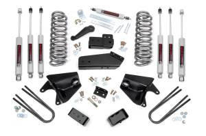 465B33 | Rough Country 4 Inch Lift Kit | Quad Front Shocks | Rear Blocks | Ford Bronco (80-96)