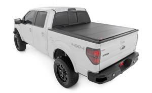 Rough Country - 49214650 | Rough-Country Hard Tri-Fold Flip Up Bed Cover | 6'7" Bed | Ford F-150 (04-14) - Image 4