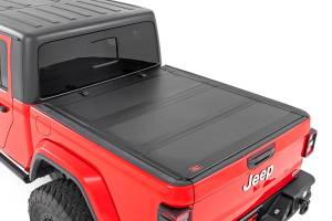 49620500 | Rough Country Hard Tri-Fold Flip Up Bed Cover (2020-2024 Gladiator JT 4WD | 5' Bed)