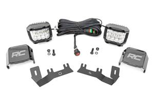 Rough Country - 71052 | Rough-Country LED Ditch Light Kit | 2in Black Series Spot Beam (2014-2018 Silverado, Sierra 1500) - Image 1
