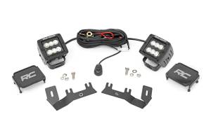 Rough Country - 71053 | Rough-Country LED Ditch Light Kit | 2in Black Series Flood Beam (2014-2018 Silverado, Sierra 1500) - Image 1