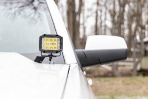 Rough Country - 71055 | Rough-Country LED Ditch Light Kit | 2in Black Series W/ Amber DRL (2014-2018 Silverado, Sierra 1500) - Image 7