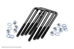 7607 | Rough Country Universal Square U-Bolt Kit | 9/16 in Thread Size, 12.5 in Inside Length, 2.5 in Inside Width