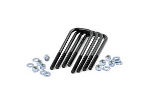7650 | Rough Country Universal Large Radius Semi Round U-Bolt Kit | 9/16 in Thread Size, 10.0 in Inside Length, 3.125 in Inside Width