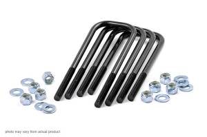 7653 | Rough Country Universal Large Radius Semi Round U-Bolt Kit | 9/16 in Thread Size, 11.5 in Inside Length, 3.125 in Inside Width