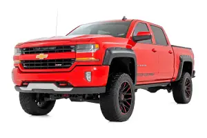 Rough Country - F-C11412B | Rough Country Pocket Fender Flares Chevrolet Silverado 1500 (2014-2018) / 2500 HD (2015-2019) | 6'7 & 8' Bed, Flat Black - Image 2