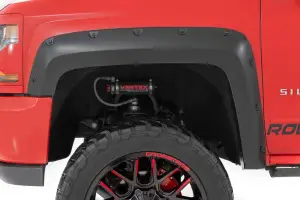 Rough Country - F-C11412B | Rough Country Pocket Fender Flares Chevrolet Silverado 1500 (2014-2018) / 2500 HD (2015-2019) | 6'7 & 8' Bed, Flat Black - Image 4