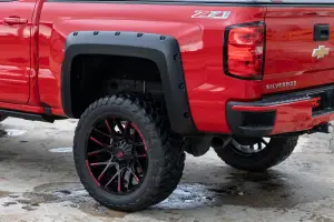 Rough Country - F-C11412B | Rough Country Pocket Fender Flares Chevrolet Silverado 1500 (2014-2018) / 2500 HD (2015-2019) | 6'7 & 8' Bed, Flat Black - Image 8