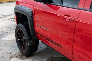 Rough Country - F-C11412B | Rough Country Pocket Fender Flares Chevrolet Silverado 1500 (2014-2018) / 2500 HD (2015-2019) | 6'7 & 8' Bed, Flat Black - Image 9