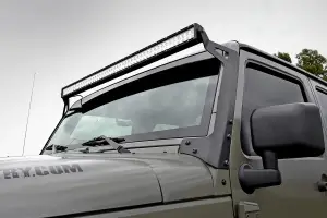 Rough Country - 70504BLDRL | Rough Country LED Light | Windshield Mnt | 50" Black Dual Row | White DRL | Jeep Wrangler JK (07-18) - Image 3