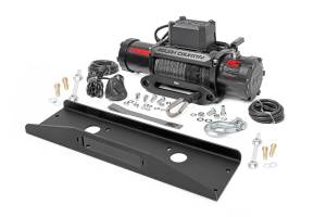 92073 | Rough Country Winch Plate For Mahindra Roxor | With PRO9500S Winch