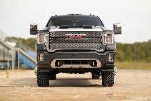 Rough Country - 95670RED | Rough Country 3 Inch Lift Kit With Red Upper Control Arms V2 Shocks (2020-2025 Silverado, Sierra 3500 HD 2WD/4WD) - Image 3