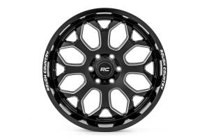 96200012 | Rough Country 96 Series Wheel | One-Piece / Gloss Black / 20x9 / 6x5.5 / +0mm
