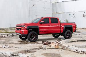 Rough Country - F-C11412B-GBA | Rough Country Pocket Fender Flares Chevrolet Silverado 1500 (2014-2018) / 2500 HD (2015-2019) | 6'7 & 8' Bed, Black - Image 6