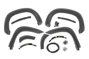 F-C319201A-GB8 | Rough Country Fender Flares SF1 Chevrolet Silverado 1500 2/4WD (2019-2025) | Mosaic Black