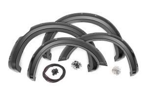F-N101705A-G41 | Rough-Country Traditional Pocket Fender Flares | Crew | G41 Magnetic Black | W/O Emblem | Nissan Titan (17-23)