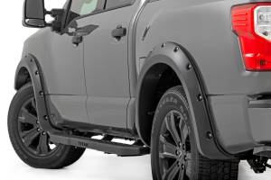 Rough Country - F-N101705A-K23 | Rough-Country Traditional Pocket Fender Flares | Crew | K23 Brilliant Silver | W/O Emblem | Nissan Titan (17-23) - Image 4