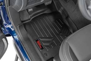 Rough Country - M-81715 | Rough Country Floor Mats For Nissan Titan / Titan XD | Front With Bench Seat & Second Row, No Factory Under Seat Storage - Image 2