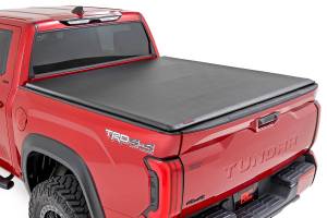 42619550 | Rough Country Soft Roll Up Bed Cover | 5'7" Bed | Toyota Tundra 2WD/4WD (22-24)