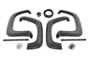 F-C12011A-GXD | Rough Country Pocket Fender Flares Chevrolet Silverado 2500 HD / 3500 HD (2020-2025) | Sterling Gray Metallic
