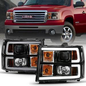 Anzo USA - 111482 | Anzo Projector Headlights Plank Style Black (2007-2013 Sierra 1500, 2007-2014 Sierra 2500 HD, 3500 HD) - Image 6