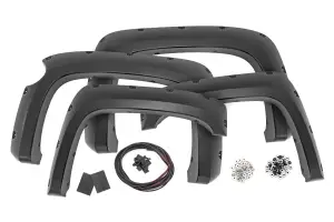 F-C11612A-GAN | Rough Country Pocket Fender Flares For Chevrolet Silverado 1500 (2007-2013) | 5' 9" Bed, Silver Ice Metallic