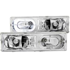 Anzo USA - 111006 | Anzo USA Crystal Headlights Chrome w/ Halo (1988-1998 C,K1500, 2500 | 1988-2000 C,K3500 | 1992-1999 Suburban, Tahoe, Yukon) - Image 2