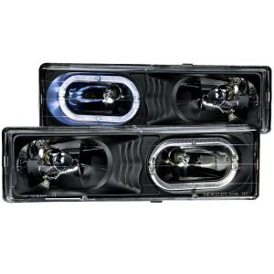 Anzo USA - 111007 | Anzo USA Crystal Headlights Black w/ Halo (1988-1998 C,K1500, 2500 | 1988-2000 C,K3500 | 1992-1999 Suburban, Tahoe, Yukon) - Image 2