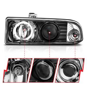 Anzo USA - 111015 | Anzo USA Projector Headlights w/ Halo Black (1998-2004 S10 Pickup, Blazer) - Image 2