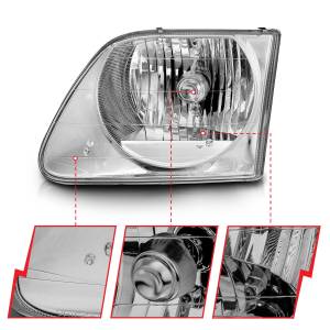 Anzo USA - 111030 | Anzo USA Crystal Headlights Chrome (1997-2003 F150, 1997-2002 Excursion) - Image 2