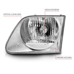 Anzo USA - 111030 | Anzo USA Crystal Headlights Chrome (1997-2003 F150, 1997-2002 Excursion) - Image 3