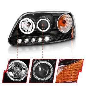 Anzo USA - 111031 | Anzo USA Projector Headlights w/ Halo & LED Black 1 PC (1997-2003 F150, 1997-2002 Expedition) - Image 2